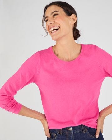 Pull maille fine uni ou imprimé