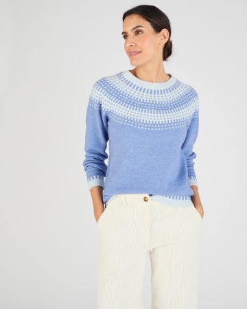 Pull jacquard et fils brillants Thermolactyl