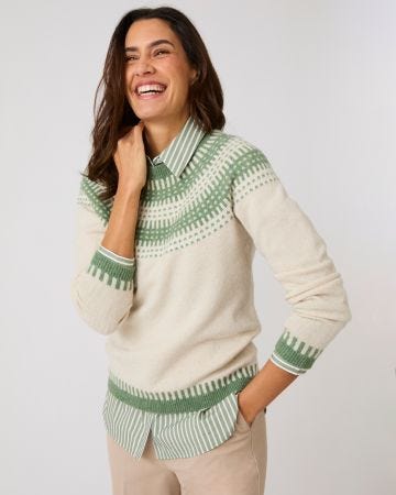 Pull jacquard et fils brillants Thermolactyl