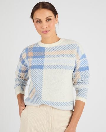 Pull jacquard à carreaux Thermolactyl