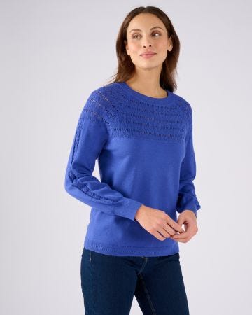 Pull jeu de maille fantaisie