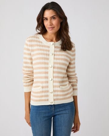 Cardigan uni ou rayé