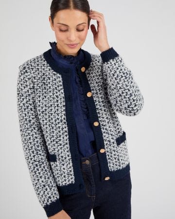 Cardigan maille jacquard