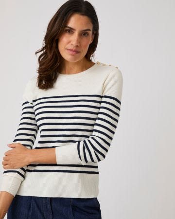 Pull côtelé uni ou rayé Thermolactyl