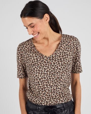 T-shirt maille jersey flammée