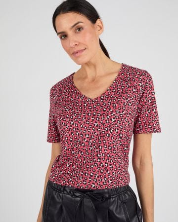T-shirt maille jersey flammée