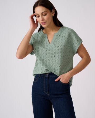 T-shirt maille jacquard fantaisie