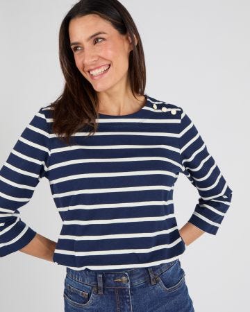T-shirt rayé pur coton