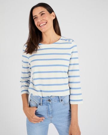 T-shirt rayé pur coton