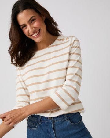 T-shirt rayé pur coton