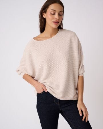 T-shirt maille chaude côtelée