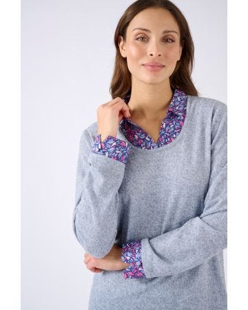 T-shirt effet 2 en 1 maille chaude