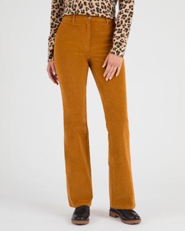 Pantalon flare velours