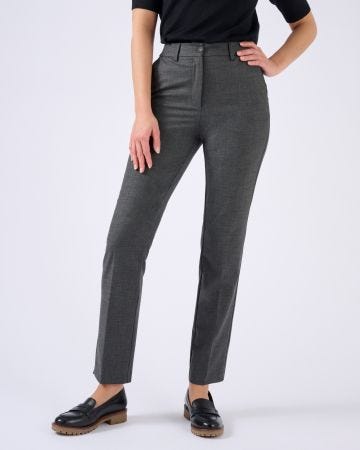 Pantalon cigarette mélange laine
