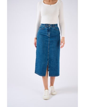 Jupe longue en jean