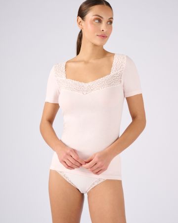 T-shirt manches courtes maille pur coton peigné