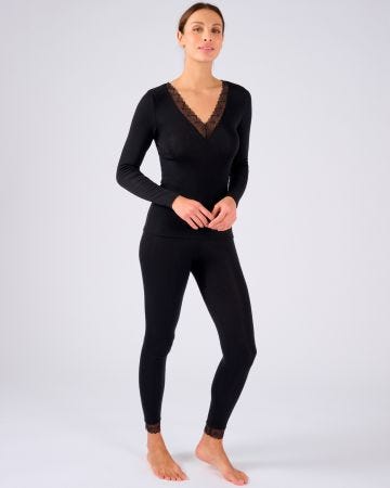 Legging long dentelle Thermolactyl Sensitive