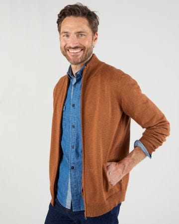 Gilet zippé col montant