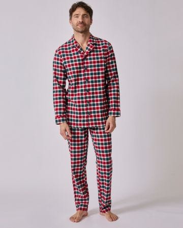 Pyjama en flanelle grattée pur coton