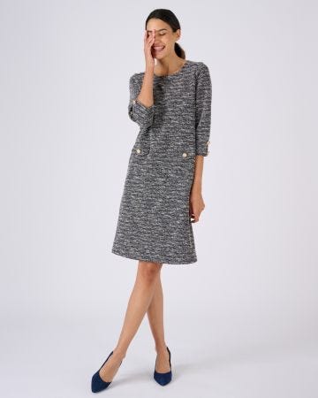 Robe droite effet tweed