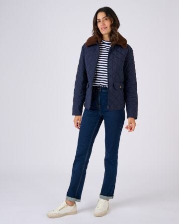Veste col imitation fourrure amovible