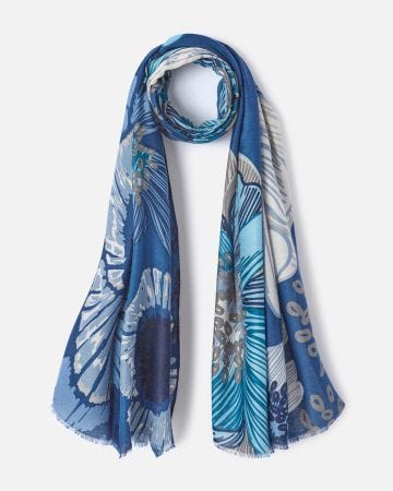 Foulard motif grandes fleurs