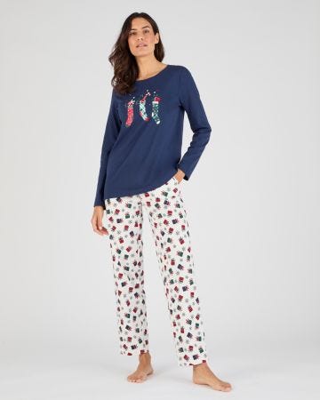 Pyjama de Noël en maille jersey pur coton peigné