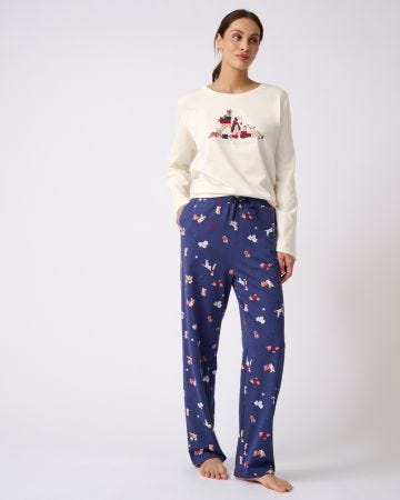 Pyjama de Noël en maille jersey pur coton peigné