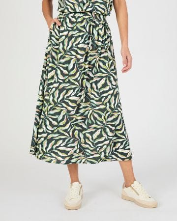 Jupe crépon imprimé enfilable