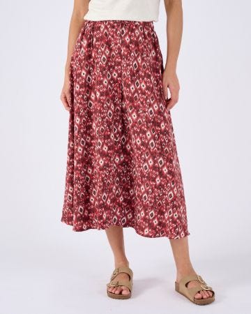 Jupe boutonnée en crêpe