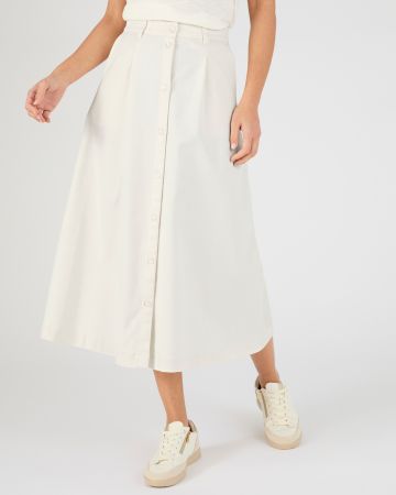 Jupe évasée boutonnée