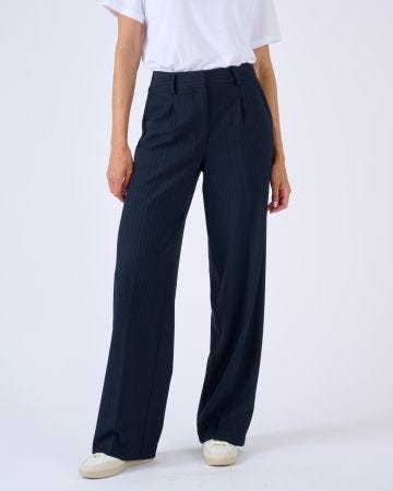 Pantalon large rayé