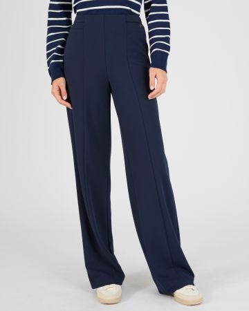 Pantalon large classique en maille