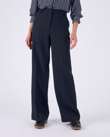 Pantalon large effet pont