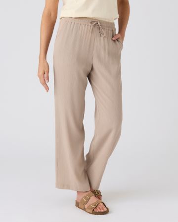 Pantalon crépon enfilable