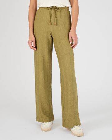 Pantalon enfilable maille jacquard effet froissé