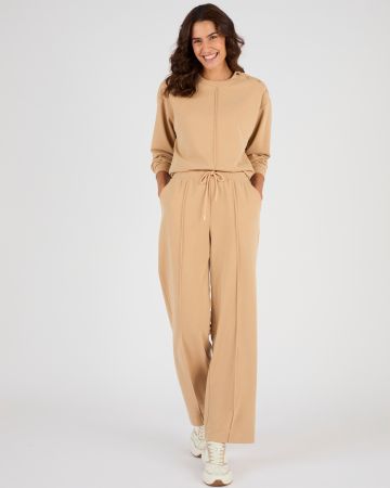 Pantalon large en maille piquée