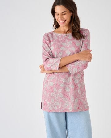 Tunique maille chaude imprimée