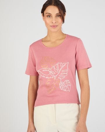 T-shirt brodé pur coton
