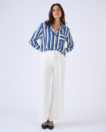 Chemisier rayures graphiques pure viscose