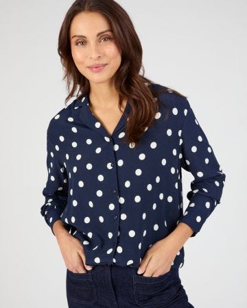 Tunique à pois en pure viscose