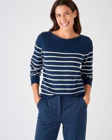 Pull rayures fantaisie