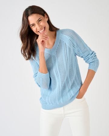 Pull maille ajourée