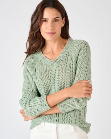 Pull maille ajourée