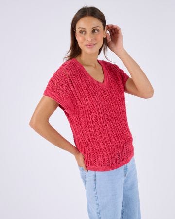 Pull à côtes fantaisie