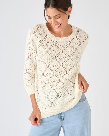 Pull ajouré fil ruban
