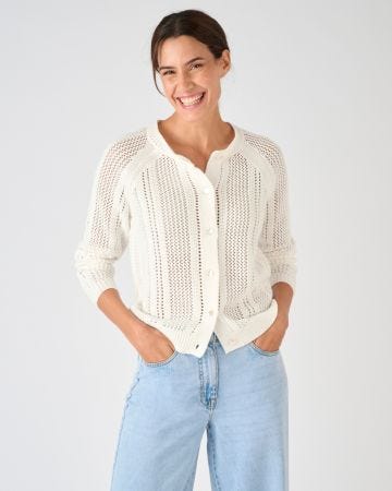 Cardigan maille ajourée