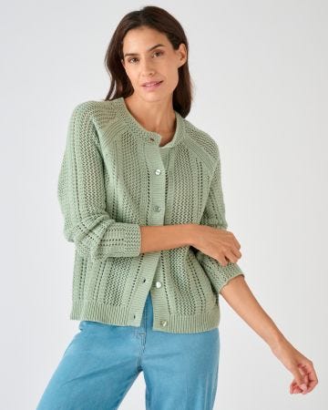 Cardigan maille ajourée