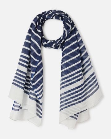 Foulard pur coton marin