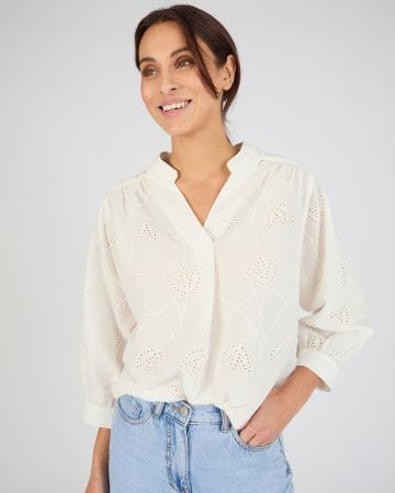 Blouse en broderie anglaise